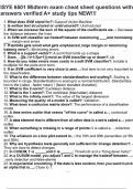 ISYE 6501 Midterm exam cheat sheet questions with answers verified A+ study tips NEW!!!