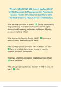 Week 3: NR606/ NR 606 (Latest Update 2025/ 2026) Diagnosis & Management in Psychiatric Mental Health II Practicum | Questions with Verified Answers| 100% Correct- Chamberlain.