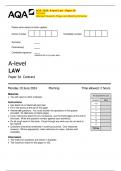 AQA_2024: A-level Law - Paper 3A  Contract   (Merged Question Paper and Marking Scheme) 