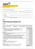 AQA_2024: AS Further Mathematics - Paper 1  (Merged Question Paper and Marking Scheme)  (Monday 13 May 2024) 