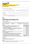 AQA_2024: AS Further Mathematics - Paper 2 Statistics   (Merged Question Paper and Marking Scheme)  (Friday 17 May 2024)