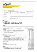 AQA_2024: A-level Further Mathematics - Paper 1  (Merged Question Paper and Marking Scheme)  (Wednesday 22 May 2024)