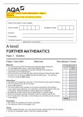 AQA_2024: A-level Further Mathematics - Paper 3   Statistics   (Merged Question Paper and Marking Scheme)