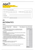 AQA_2024: AS Mathematics - Paper 1  (Merged Question Paper and Marking Scheme)  (Thursday 16 May 2024)