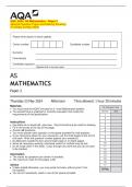 AQA_2024: AS Mathematics - Paper 2  (Merged Question Paper and Marking Scheme)  (Thursday 23 May 2024)