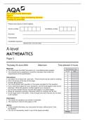 2024_AQA A-Level Mathematics  Paper 3   (Merged Question Paper and Marking Scheme)   Thursday 20 June 2024