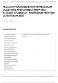 PEDS ATI PROCTORED EXAM NEWEST EXAM QUESTIONS AND CORRECT ANSWERS | ALREADY GRADED A+ | PROFESSOR VERIFIED | LATEST EXAM 2025