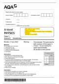 2024_AQA A-Level Physics   Paper 3 Section B   Astrophysics (Merged Question Paper and Marking  Scheme)  