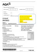 2024_AQA A-Level Physics Paper 3   Section B Engineering Physic  (Merged Question Paper and Marking  Scheme)   