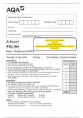 2024_AQA A-Level Polish   Paper 1   Reading and Writing   (Merged Question Paper and Marking Scheme) - Thursday  23 May 2024. 