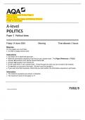 2024_AQA A-Level Politics Paper 3  Political Ideas   (Merged Question Paper and Marking Scheme)  Friday 14 June 2024 