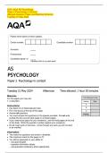 2024_AQA AS Psychology   Paper 2 Psychology in Context   (Merged Question Paper and Marking Scheme)   Tuesday 21 May 2024 