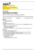 2024_AQA A-Level Religious Studies   Paper 2A   Study of Religion and Dialogues: Buddhism   (Merged Question Paper and Marking Scheme)  Monday 17 June 2024 