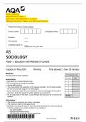 2024_AQA AS   SOCIOLOGY Paper 1   Education with Methods in Context   (Merged Question Paper and Marking Scheme) 