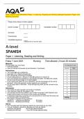 2024_AQA A-level SPANISH Paper 1 Listening, Reading and Writing (Merged Question Paper and  Marking Scheme) 