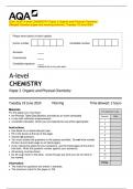 2024_AQA: A-level CHEMISTRY Paper 2 Organic and Physical Chemistry   (Merged Question paper and marking scheme): Tuesday 18 June 2024 