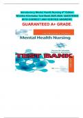 Introductory Mental Health Nursing 4th Edition Womble Kincheloe Test Bank 2025-2026. QUESTIONS WITH CORRECT AND VERIFIED ANSWERS. GUARANTEED A+ GRADE.