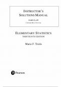 Instructor's Solution Manual for Elementary Statistics 13th Edition by Mario Triola, Chapter 1-14