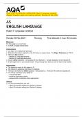 2024_AQA: AS ENGLISH LANGUAGE Paper 2 Language Varieties   (Merged Question paper and marking scheme): Monday 20 May 2024  AS  ENGLISH LANGUAGE 