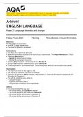 2024_AQA: A-level ENGLISH LANGUAGE Paper 2 Language Diversity and Change   (Merged Question paper and marking scheme): Friday 7 June 2024  A-level  ENGLISH LANGUAGE 