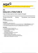 2024_AQA: AS ENGLISH LITERATURE B Paper 1A Literary Genres: Drama: Aspects of  Tragedy (merged Question paper and marking scheme): Thursday 16 May 2024  AS  ENGLISH LITERATURE B 