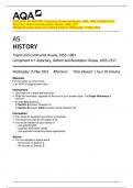 2024_AQA: AS HISTORY Tsarist and Communist Russia, 1855–1964 Component 1H  Autocracy, Reform and Revolution: Russia, 1855–1917   (Merged Question paper and marking scheme): Wednesday 15 May 2024 