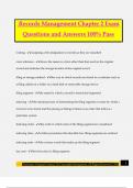 Records Management Chapter 2 Exam Questions and Answers 100% Pass