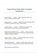 Capm Exam Prep With Complete Solutions!!