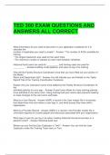 TED 300 EXAM QUESTIONS AND ANSWERS ALL CORRECT 