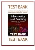 Test Bank for Informatics and Nursing Opportunities and Challenges 6th Edition (By Sewell, 2024) | All Chapters 1-25 Included ISBN:9781496394064 | Complete Latest Guide A+