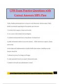 CPH Exam Practice Questions with Correct Answers 100% Pass