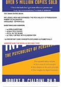 Test bank Influence The Psychology of Persuasion Robert B. Cialdini - 9780063136892 - all chapters covered - understand in record time!