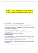 AQA A Level Chemistry