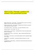 AQA A LEVEL Chemistry questions and answers 100