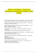 AQA A Level Biology