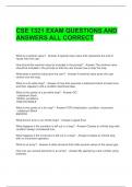 CSE 1321 EXAM QUESTIONS AND ANSWERS ALL CORRECT 