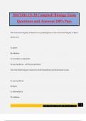 BSC1011 Ch 29 Campbell Biology Exam Questions and Answers 100% Pass