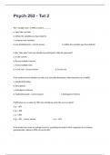 Psych 253 - Tut 2 Exam With Correct Actual Questions And Correctly Well Defined.