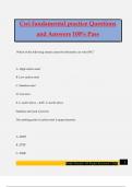 Cwi fundamental practice Questions and Answers 100% Pass