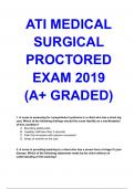 ATI MEDICAL  SURGICAL  PROCTORED  EXAM2019  (A+ GRADED)