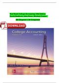 TEST BANK College Accounting Chapters 1-30, 16th Edition David Haddock, John Price, Michael Farina