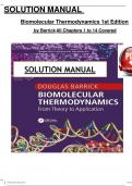 Solution Manual - Biomolecular Thermodynamics 1st Edition by (Barrick), Chapter 1 - 14 > Download as Pdf File <