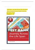 TEST BANK FOR JOURNEY ACROSS THE LIFE SPAN: HUMAN  DEVELOPMENT AND HEALTH PROMOTION, 6TH EDITION,  ELAINE U. POLAN, DAPHNE R. TAYLOR ALL CHAPTERS COVERED QUESTIONS AND ANSWERS |LATEST UPDATE| |GRADED A+| |2025-26| 