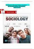 Test Bank for Macionis Gerber, Sociology, 9th Canadian Edition All Chapters Complete Latest Newest Version