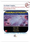 Test Bank Complete_ Pharmacotherapy: A Pathophysiologic Approach 10th Edition, By Joseph Dipiro & 5 More| All Chapters 1-144| 18 Units| Latest Version With Verified And Detailed Answers