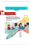 Test Bank For Pearson's Comprehensive Medical Assisting, 5th Edition by Kristiana Sue M. Routh, Diana Garza, Jennifer Lamé, Joseph J. Mistovich, Jahangir Moini, Jamie Nguyen Chapter 1-57