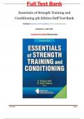 Test Bank for Essentials of strength training and conditioning 4th edition by haff