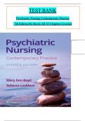 TEST BANK - PSYCHIATRIC NURSING- CONTEMPORARY PRACTICE, 7TH EDITION (ANN BOYD} ALL CHAPTERS