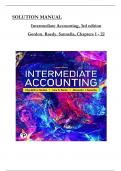 Solution Manual for Intermediate Accounting, 3rd Edition by Gordon, Raedy & Sannella, All 22 Chapters Covered, Verified Latest Edition