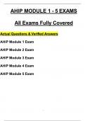 AHIP 2025 Module 1-5 Exam Questions and Answers (2025 / 2026) (Verified Answers)